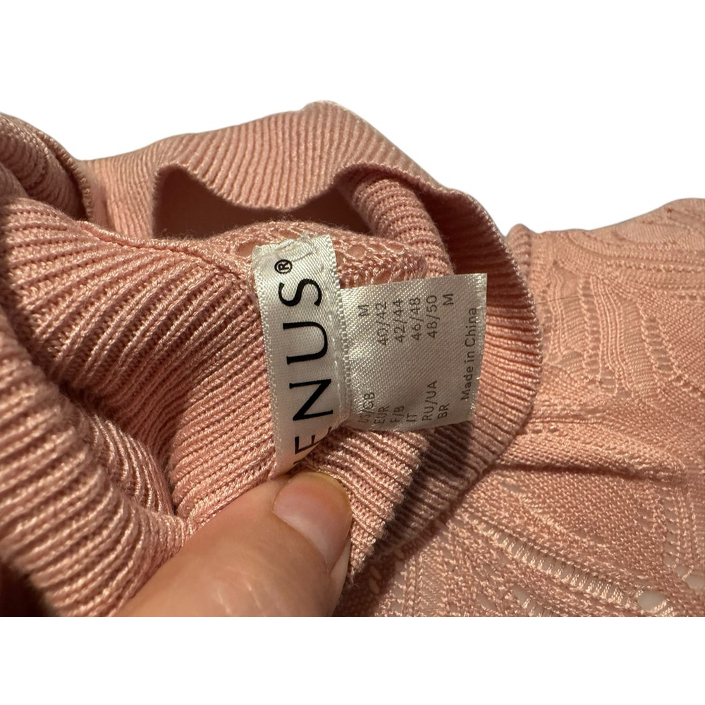 Women's Venus Pink Knit Turtleneck Sweater Size M - Picture 4 of 6